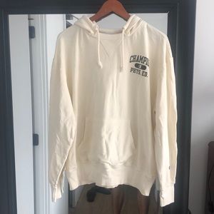 Champion phys Ed cream hoodie mens large